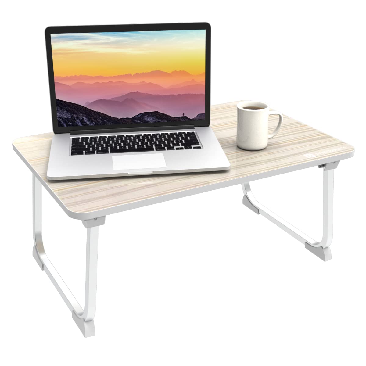 Portronics My Buddy Plus Adjustable Laptop Table with Built-in USB Cooling Fan, Foldable Legs, Adjustable Angle for Home, Office, Working, Gaming & Writing(Black) 30D x 52W x 24H cm, Wood - Image 5